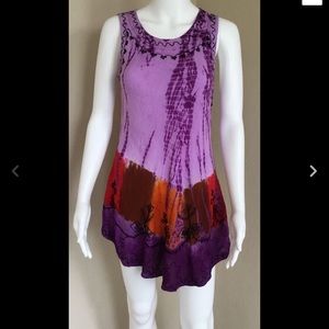 Kohinoor Women's Mini Dress “One Size” Boho Hippie